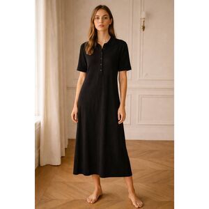 NWOT Universal Standard Black Button-Front Shirt Dress Size Medium